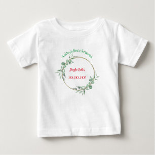 First Christmas Baby Top. Customizable text. T-Shirt