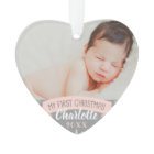 First Christmas Blush Pink Baby Girl Photo
