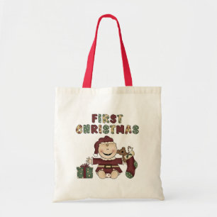 First Christmas Boy Tshirts and Gifts Tote Bag