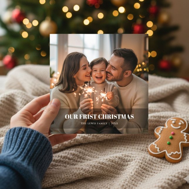 First Christmas Cosy Winter Family Card (Creator Uploaded)