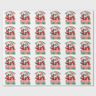 First Christmas Divorced and Thriving Christmas Wrapping Paper