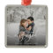 First Christmas Engaged Custom Photo White Script