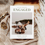 First Christmas Engaged Modern Christmas Photo Holiday Card<br><div class="desc">First Christmas Engaged Modern Christmas Photo Holiday Card</div>