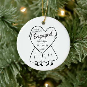 First Christmas Engaged Ornament