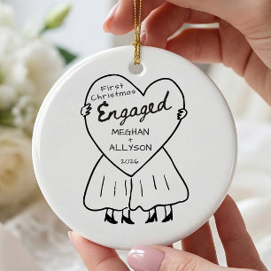 First Christmas Engaged Ornament