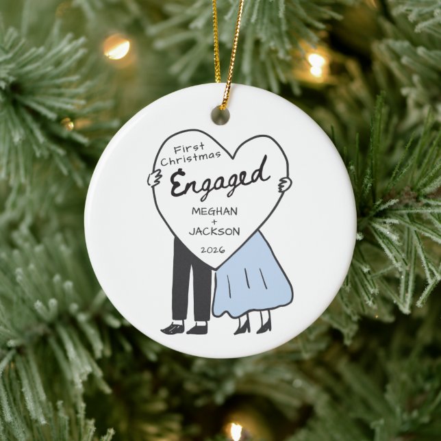 First Christmas Engaged Ornament (Tree)
