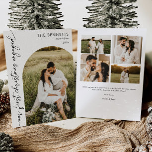 First Christmas Engaged Photo Christmas Holiday Card