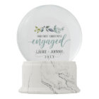 First Christmas Engaged Watercolor Greenery