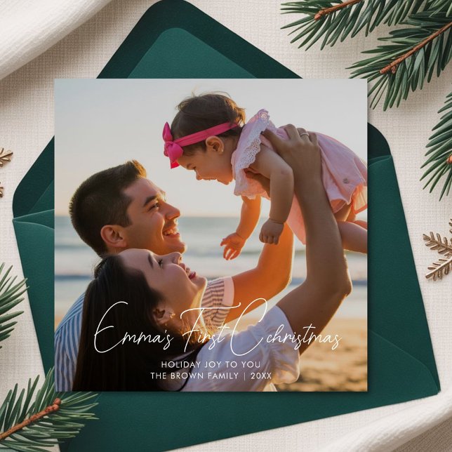 First Christmas Family Holiday Greeting Card (Creator Uploaded)