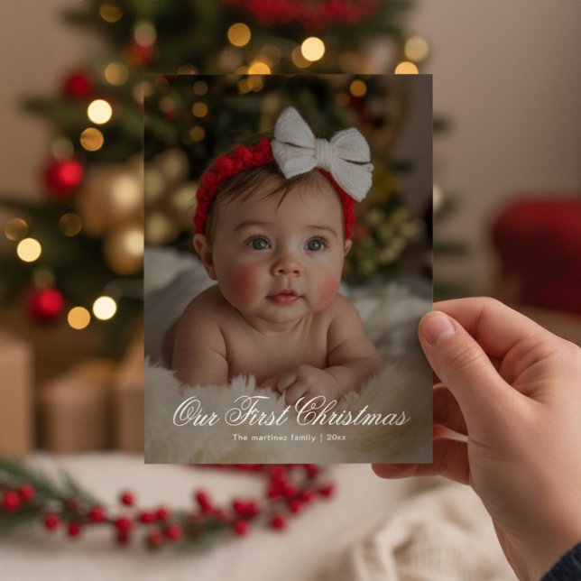 First Christmas Festive Family Greeting Card (Creator Uploaded)