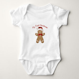 First Christmas Gingerbread Man Baby Bodysuit
