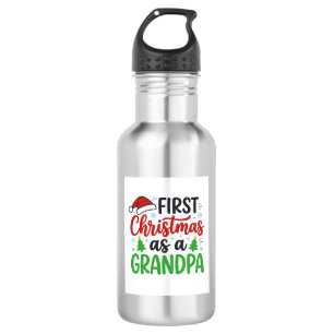 First Christmas Grandpa Santa Hat 532 Ml Water Bottle