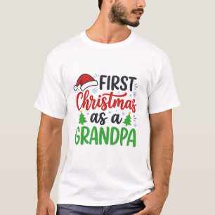 First Christmas Grandpa Santa Hat T-Shirt