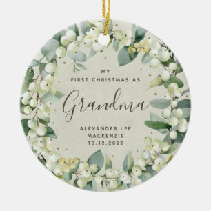 First Christmas Grandparent/Any Relative Photo Ceramic Ornament