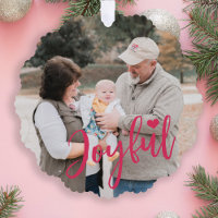 First Christmas grandparents photo script modern