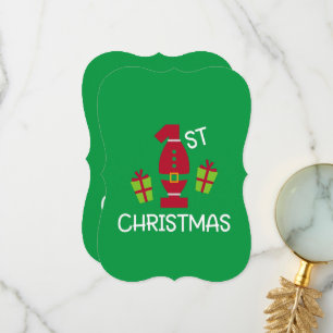 First Christmas happy holidays celebration Thank You Card