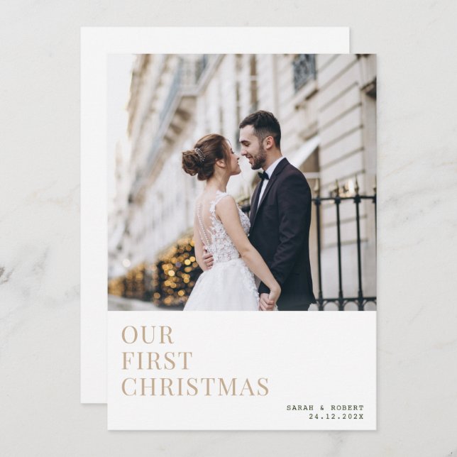 FIRST CHRISTMAS | holiday wedding announcement (Front/Back)