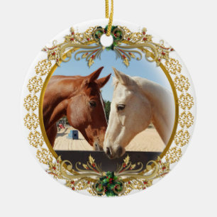 First Christmas horses Ceramic Tree Decoration