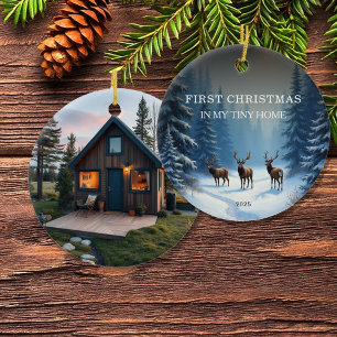 First Christmas in my Tiny Home photo Ceramic Ornament