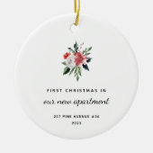 First Christmas in New Apartment | Elegant Ceramic Ornament (Front)