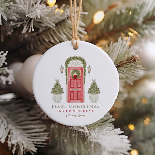 First Christmas in New Home Ceramic Ornament