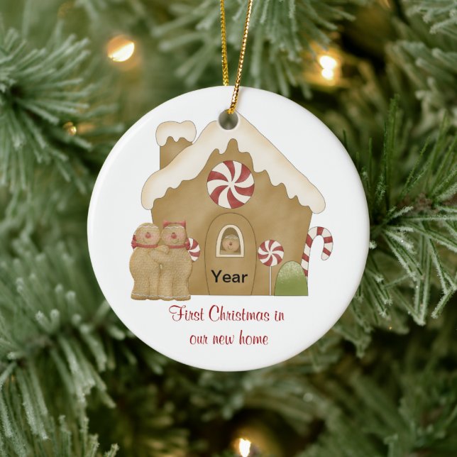 First Christmas in our New Home Ceramic Ornament (Tree)