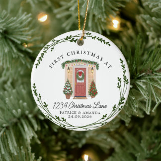 First Christmas in Our New Home Ceramic Ornament