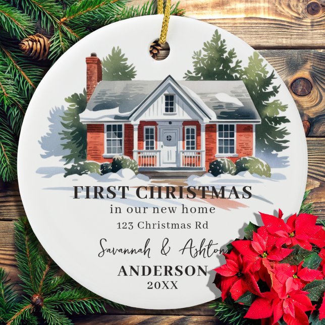 First Christmas in Our New Home Christmas   Ceramic Ornament (Creator Uploaded)