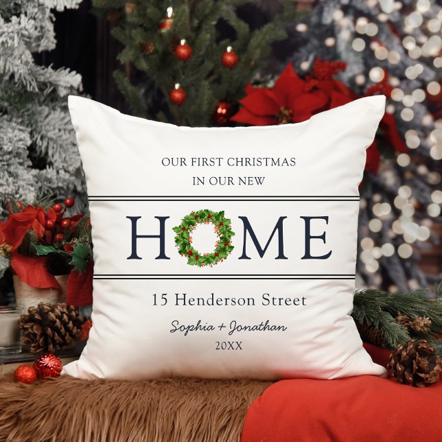 First Christmas in Our New Home Christmas Cushion (Creator Uploaded)