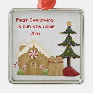 First Christmas In Our New Home Metal Ornament
