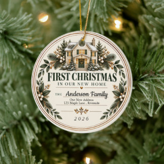 First Christmas in Our New Home Ornament
