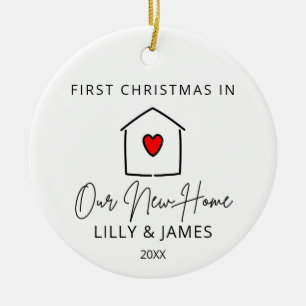 First Christmas in our New Home Owner Family Ceramic Ornament
