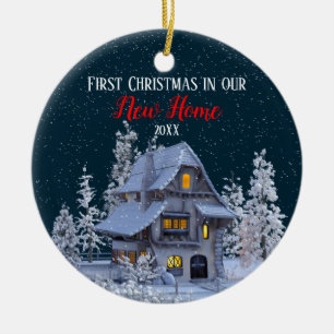 First Christmas in our New Home Winter Wonderland Ceramic Ornament