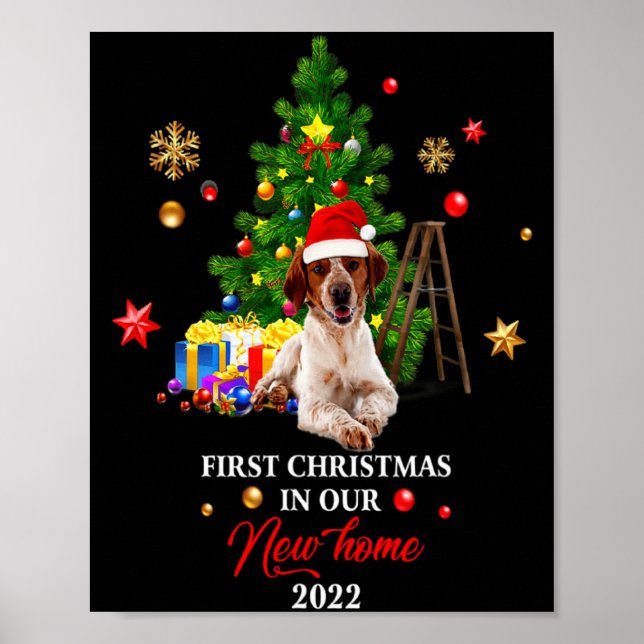 First Christmas In Our New Home Xmas Beagle Dog T  Poster (Front)