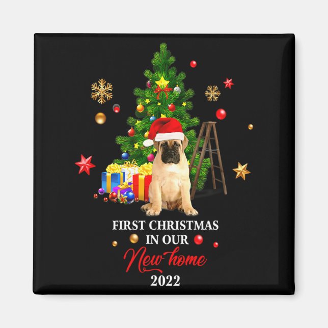 First Christmas In Our New Home Xmas Gift For Pug  Magnet (Front)