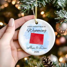 First Christmas in Wyoming State Ornament