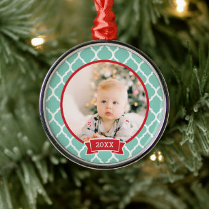 First Christmas Keepsake Photo Holiday Ornament