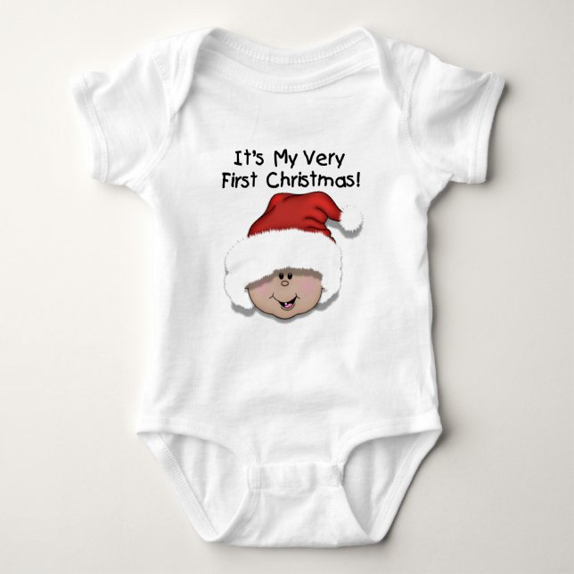 First Christmas Latino Baby Baby Bodysuit (Front)