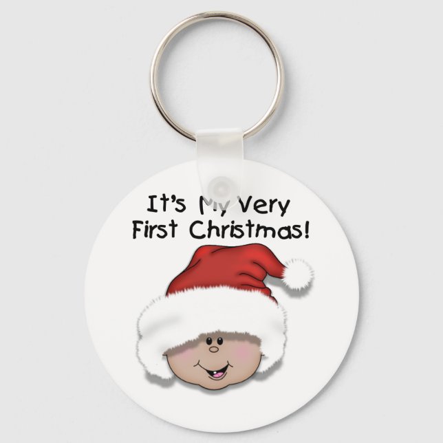First Christmas Latino Baby Tshirts and Gifts Key Ring (Front)