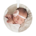 First Christmas Lavender Purple Baby Girl Photo