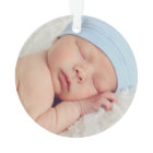 First Christmas Light Blue Baby Boy Photo