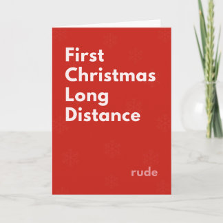 First Christmas Long Distance Relationship Card