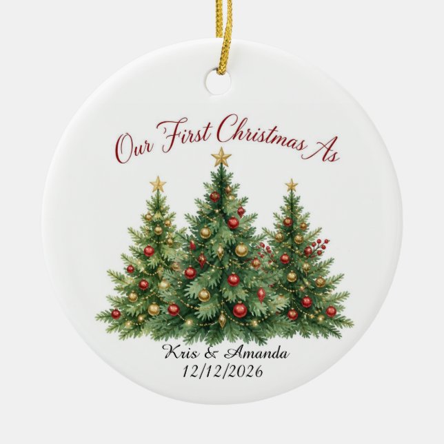 First Christmas Married Ornament  (Front)
