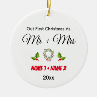 First Christmas Married Ornament - Married Gift