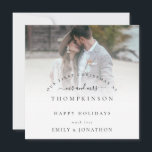 First Christmas Married Photo Names Holiday Card<br><div class="desc">First Christmas Married Photo Names Holiday Card. Celebrate the special time of your first married Christmas! Easy to personalise the text and replace the sample photo with your own.</div>