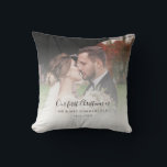 First Christmas Married Photo Personalised Cushion<br><div class="desc">Our First Christmas Married Wedding Photo Custom Throw Pillow you can easily add your favourite wedding photo,  date and name as a couple by clicking the "Personalise" button</div>
