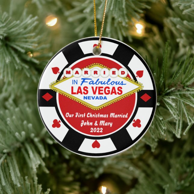 First Christmas Married Vegas Ornament  (Tree)