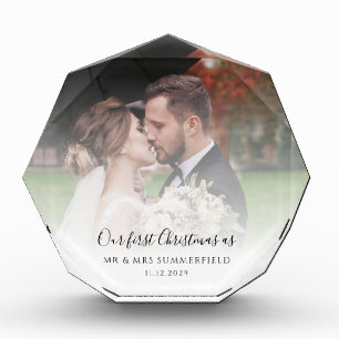 First Christmas Married Wedding Day Couples Photo