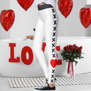 First Christmas Married White Midnight Navy Love Leggings