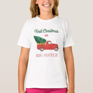 First Christmas Matching Family Holiday Big Sister T-Shirt